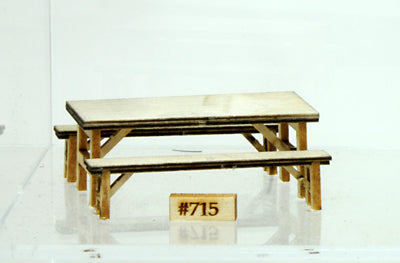 Mess Hall Table and Bench - #715