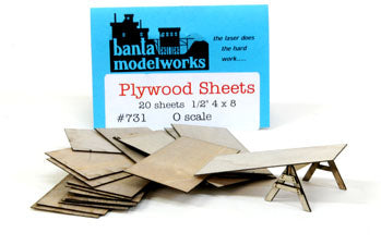 Plywood Sheets, 20 ea,- #731