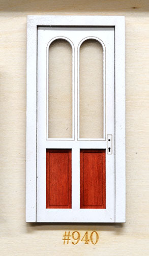Laser Cut Wood Door set #1, 2 doors, for 3 15/16" by 1 5/8" opening (2 per Kit) - #940
